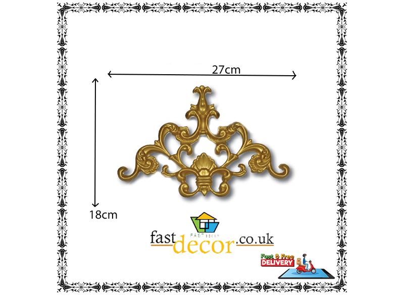 PALACE CORNER MOTIF - POLYSTYRENE - DGM23-A - GOLD 27*18cm