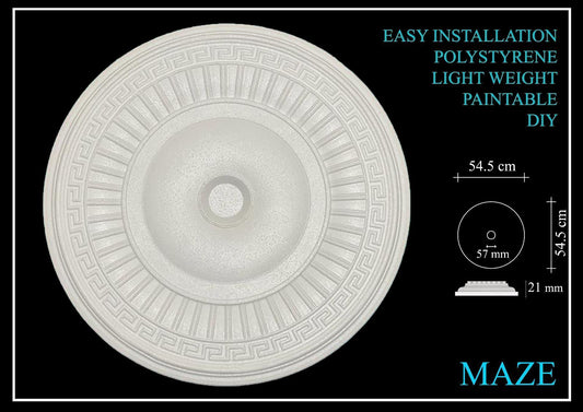 Ceiling Rose Medallion Rosette Polystyrene Maze 54.5cm