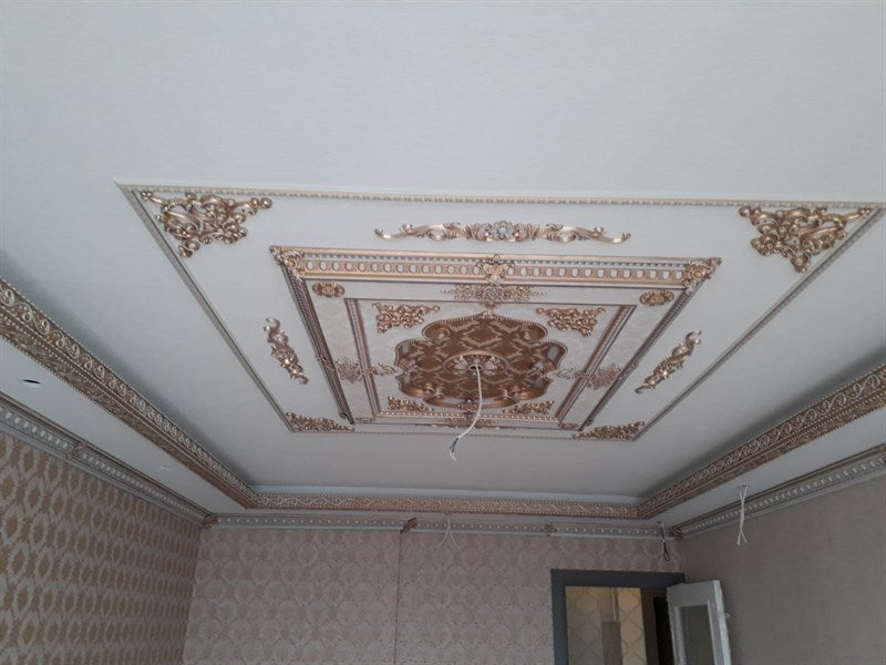 PALACE CEILING ROSE - POLYSTYRENE - RECTANGULAR - DD120160-P - ELEGANCE PATINA 120*160cm