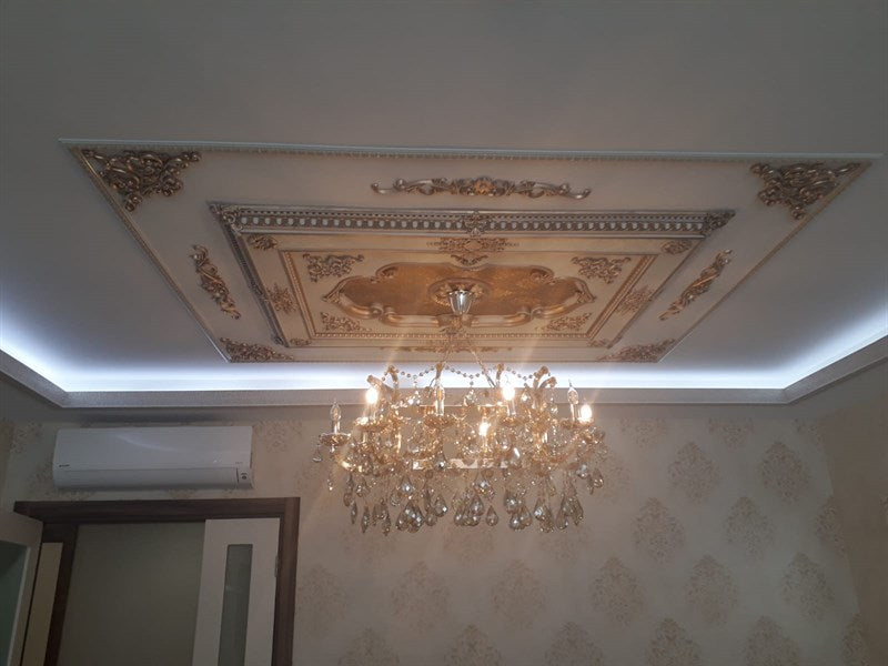 PALACE CEILING ROSE - POLYSTYRENE - RECTANGULAR - DD120160-P - ELEGANCE PATINA 120*160cm