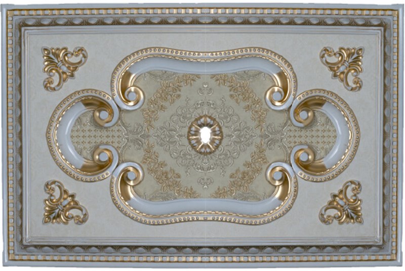 PALACE CEILING ROSE - POLYSTYRENE - RECTANGULAR - DD6090-P - PATINA 60*90cm