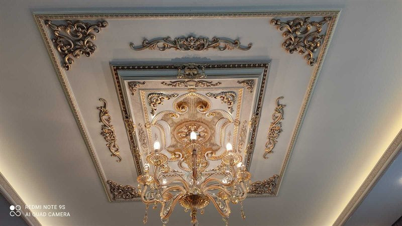 PALACE CEILING ROSE - POLYSTYRENE - RECTANGULAR - DD90120-P- PATINA  90*120cm